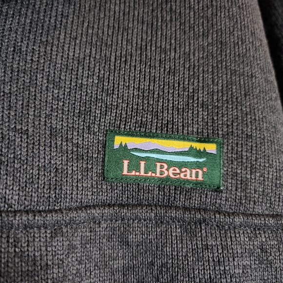 NWT L.L.Bean Grey Sweater Fleece Pullover Mens Size Large Tall - Picture 9 of 16